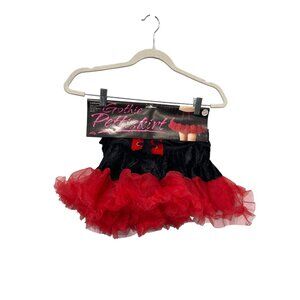 Fun World Gothic Pettiskirt One Size Black Red Halloween Costume Accessory NEW
